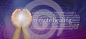 High Frequency remote healing Word Tag Cloud