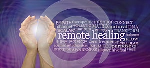 High Frequency remote healing Word Tag Cloud photo