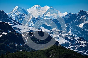 The high glaciated coast mountains of the Glacier Bay photo