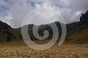 High Grass fields on the mountains photo