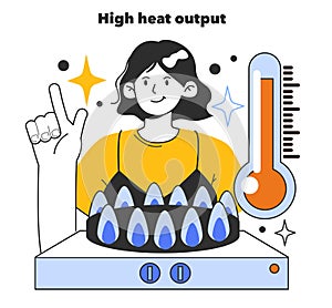 High heat output as a benefit to using natural gas. Natural resource