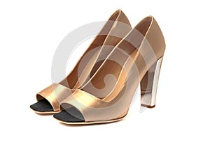 High heel beige women shoes