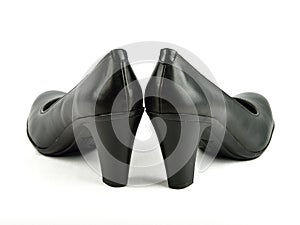 High Heel Black Leather Shoe