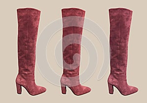 High heel boots. Fashion Female shoes