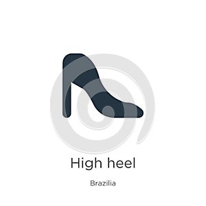 High heel icon vector. Trendy flat high heel icon from brazilia collection isolated on white background. Vector illustration can