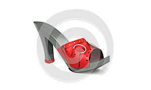 High Heel Isolated. 3D rendering