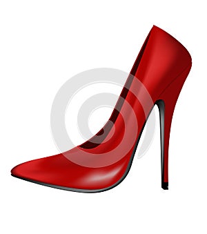 High heel red shoe photo