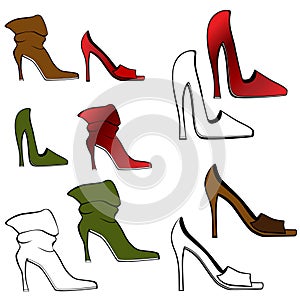 High Heel Shoe Set