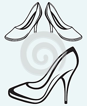 High heel shoes