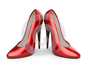 High heel shoes. 3D Icon