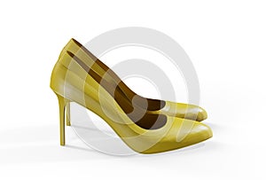 High heel shoes 3d render photo