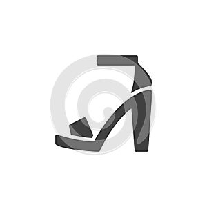 High heel shoes vector icon