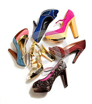 High heels fashion composition