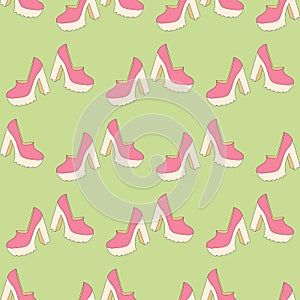 High heels seamless pattern