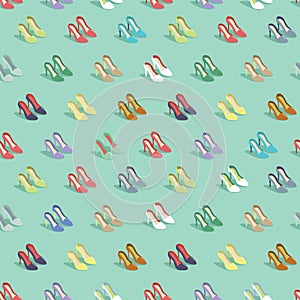High heels seamless pattern