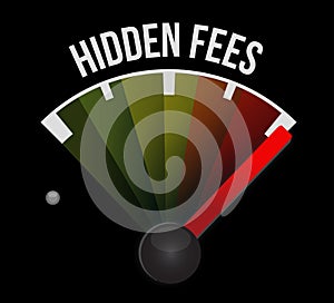 high hidden fees sign concept illustration