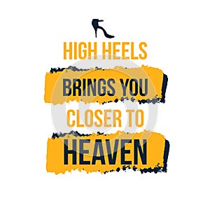 High Hils brings you to the Heaven. Vector poster design, typography illustration
