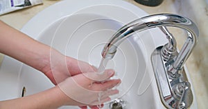 High hygiene standards by washing hands thoroughly to avoid covid-19 virus