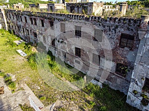 high and impassable walls of the abandonate Carcel de Caseros in Parque Patricios photo