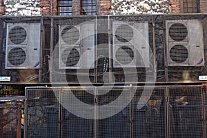 High industrial double windows, with AC units