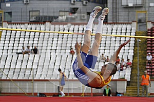 High jump athlete