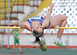 High Jump Woman Athlete