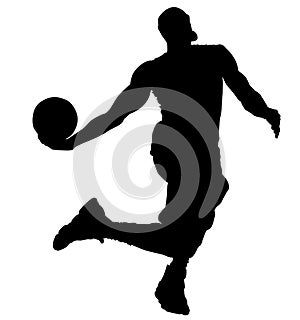 High jumping Basketball player in jump throw, Best Slam Dunk with a ball. Silhouette.