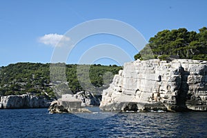 High layered rocky coast