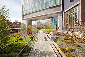 The High Line popular linear park built on the