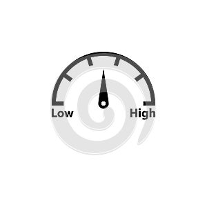 High low risk gauge icon