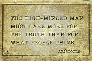 High-minded Aristotle