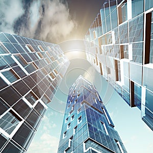 High modern building