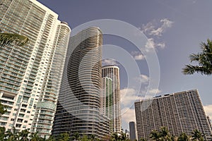 high modern skyscraper building on blue sky. skyscraper building outdoor.