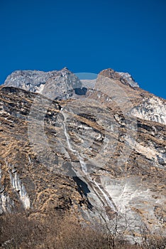 The high mountain in Annapurna sanctury