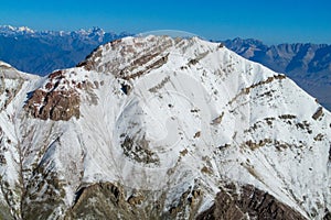 High mountain glacier snow and ice in Pamir and Himalaya