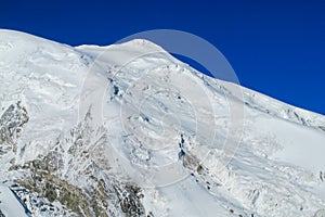 High mountain glacier snow and ice in Pamir and Himalaya