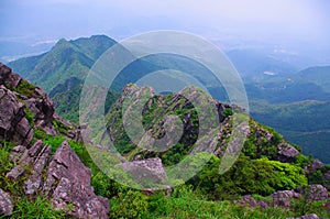 High mountain with great rock at south china photo