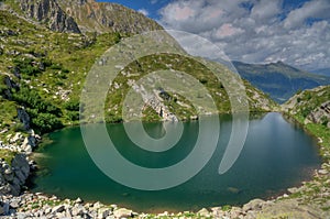 High mountain lake HDR image