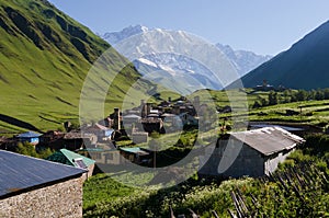 High mountain village Ushguli in Svaneti, Georgia