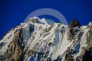 High mountain wall of Tian Shan peaks in Ala Archa