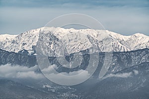 High mountains of the Caucasian ridge