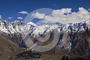 High mountains in Kazbegi district.