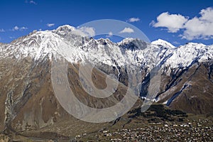 High mountains in Kazbegi district.