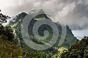 High mountains tropical rainforests Thailand