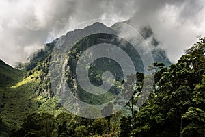 High mountains tropical rainforests Thailand