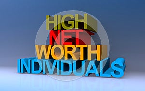 high net worth individuals on blue photo