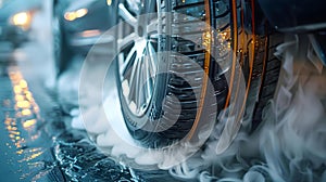 High-Octane Elegance: Precision on Pavement. Concept Luxury Cars, Fast Track, High-Speed Action, photo