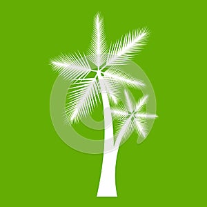 High palm tree icon green