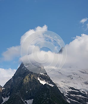 High peak in the caucasus mountains