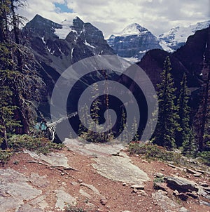 High peaks of the Bow Range from the summit of Little Beehive, Banff National Park, Alberta